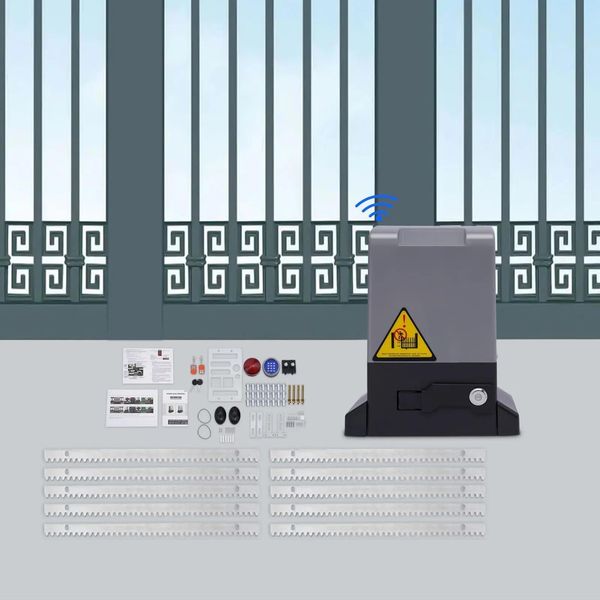 Automazione Elettrica Per Cancelli Scorrevoli - Motore E Set - Automatico - 370/550/750 W - Guida Di 6 M - 800/1200/1600 Kg - 220 V - Verde Chiaro-image
