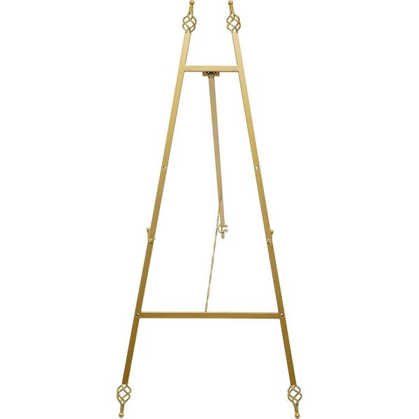 Cavalletto Per Poster/Display - Treppiede 2 Pezzi - Inclinabile - Acciaio - Portata 10 Kg - Lunghezza Catena 60 Cm - Per Foto E Poster-image