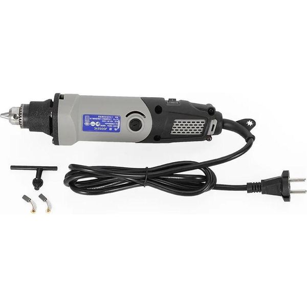 Utensile Rotante Elettrico, Set Per Levigatura E Foratura, 400 W 220 V, 6 Velocità, Spina Ue, Argento-image