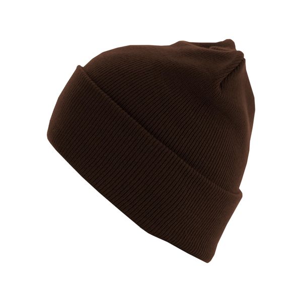 Cappello Invernale Da Uomo Urban Classics Beanie Basic Flap Versione Lunga Cioccolato - Uni-image