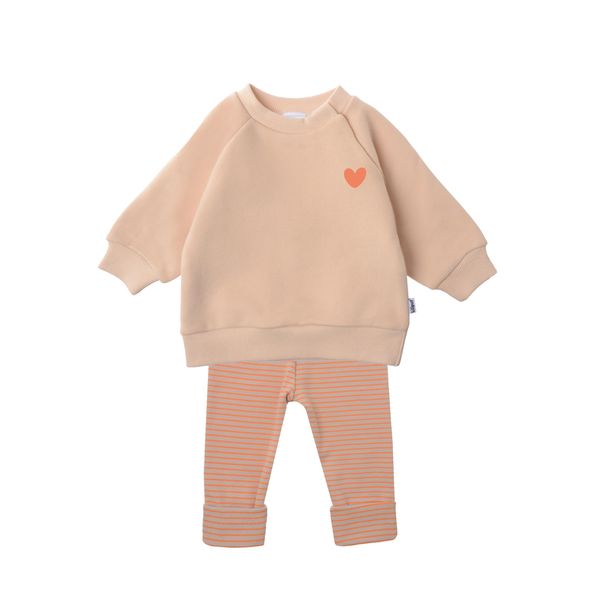 Sweatanzug Liliput "Herz", MäDchen, Gr. 98/104, Bunt (Mehrfarbig), 80% Baumwolle, 20% Polyester, Bedruckt, SportanzüGe, Bestehend Aus Leggings Und Sweatshirt-image