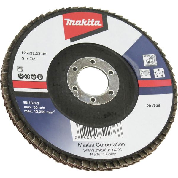 Disco Lamellare Makita 1 Pz. - 125 Mm - 22,23 Mm - A40 - Metallo, Pvc, Rame-image