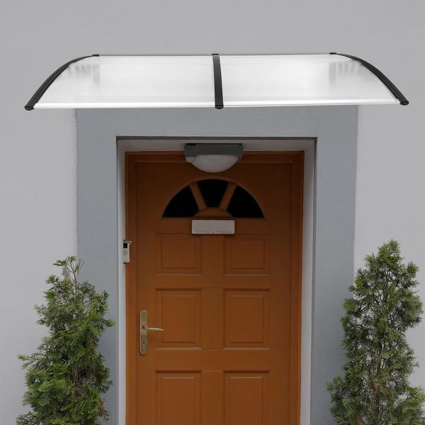 Tettoia Per Porta D'ingresso, Tettoia, Bianco, Protezione Dalla Pioggia E Dal Sole-image
