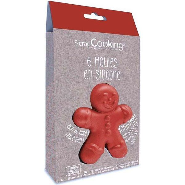 6 Stampi In Silicone Per Omini Di Pan Di Zenzero-image
