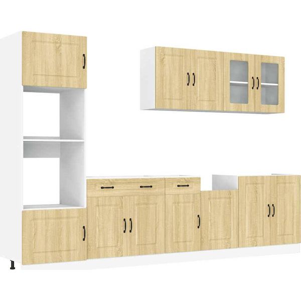 Syfax™ Set Mobili Da Cucina 7 Pz Kalmar Rovere Sonoma In Truciolato-image