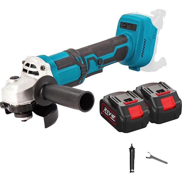 Smerigliatrice Angolare, Motore Brushless, Velocità Variabile, 2 Batterie-image