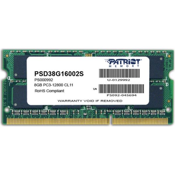 Patriot Memory 8GB PC3-12800 Memoria 1 X 8 Gb DDR3 1600 Mhz-image
