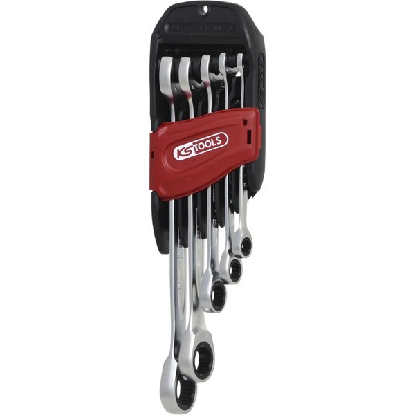 Ks Tools Duo Gearplus Set Di Chiavi Combinate A Cricchetto Da 5 Pezzi-image