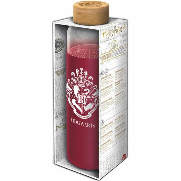 Butelka Szklana Stor Harry Potter Z Silikonowym Pokrowcem 585Ml Na Wodę-image