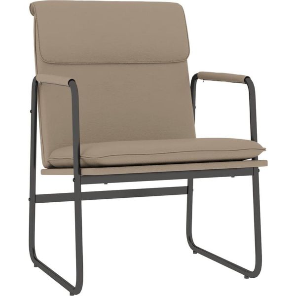 Vidaxl Sedia Lounge Cappuccino-Marrone 55X64X80 Cm In Pelle Finta-image