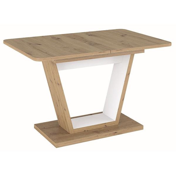 Tavolo Da Pranzo Allungabile Ilias - Rovere Artisan / Bianco Opaco-image