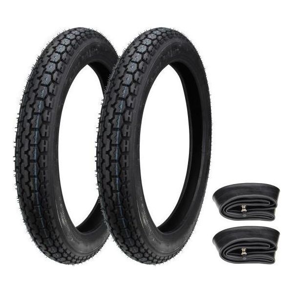 2X Pneumatici Veerubber VRM015 2.75-16 (2 3/4 X 16) 43P Tt + Camera D'aria-image