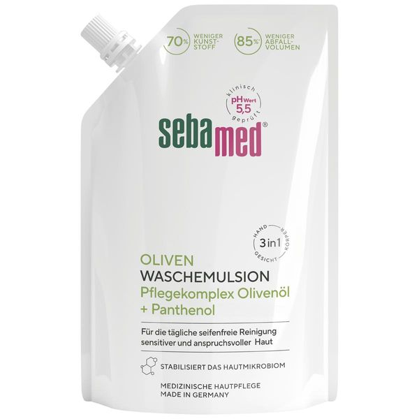 Sebamed Emulsione Lavante Liquida Senza Sapone Sacchetto Di Ricarica Per Olive 400Ml-image