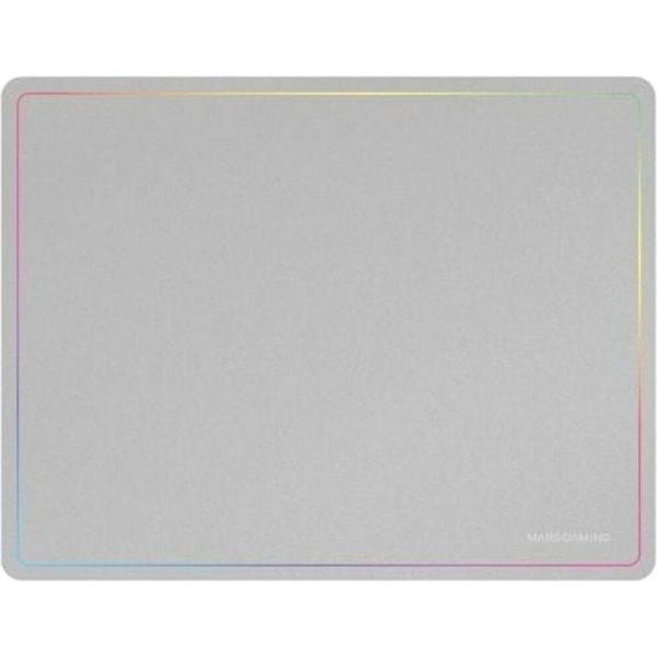 Mars Gaming MMP124, Argento, Tinta Unita, Gomma, Piedini Antiscivolo, Tappetino Per Mouse Da Gioco-image