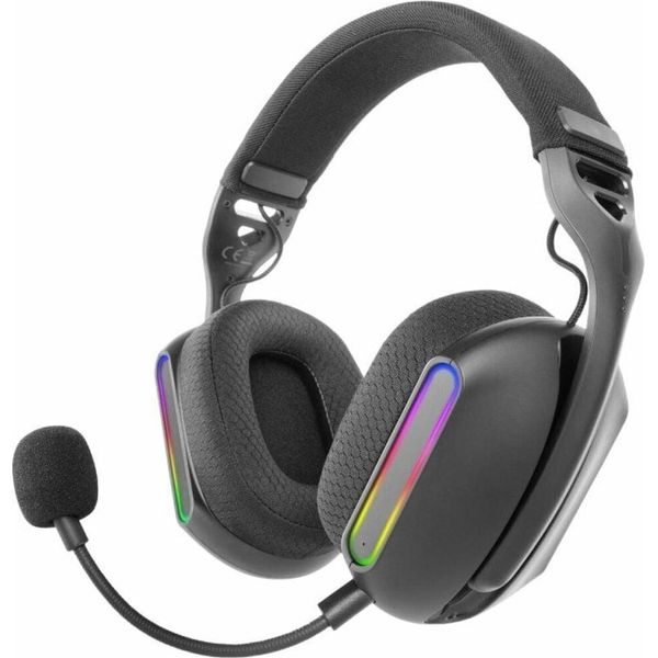 Mars Gaming MHW-PRO 7.1 Argb Flow Cuffie Senza Fili Bluetooth 5.3 Con Doppio Microfono Nero-image
