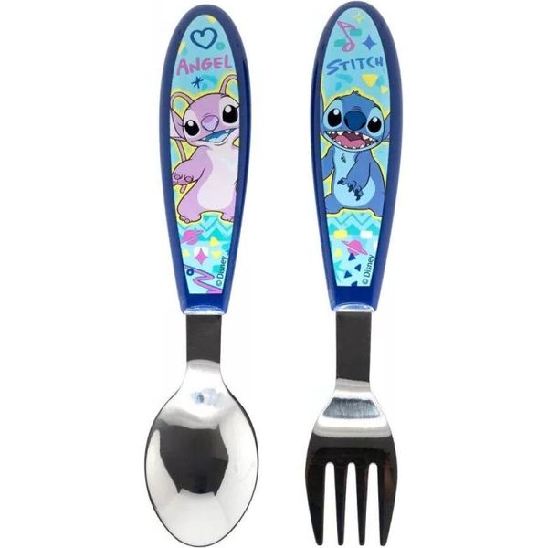 Set Di Posate Ergo In Metallo Disney Lilo & Stitch Drawing, 2 Pezzi-image