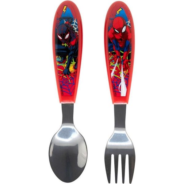 Set Di Posate Ergo In Metallo Spiderman Moving Target, 2 Pezzi-image