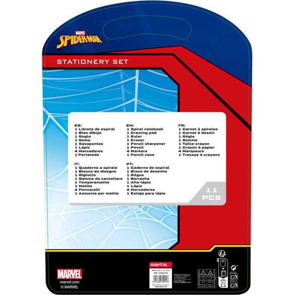 Set Di Cancelleria Safta Spider-Man Attack Rosso Rosso Taglia Unica-image
