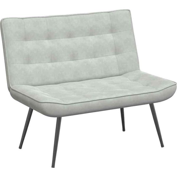 Syfax™ Panca Grigio Chiaro 110X74X84 Cm In Velluto-image
