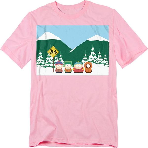 South Park - Maglietta "Bus Stop"" Per Uomo/Donna Unisex TV20709 (L) (Rosa)"-image