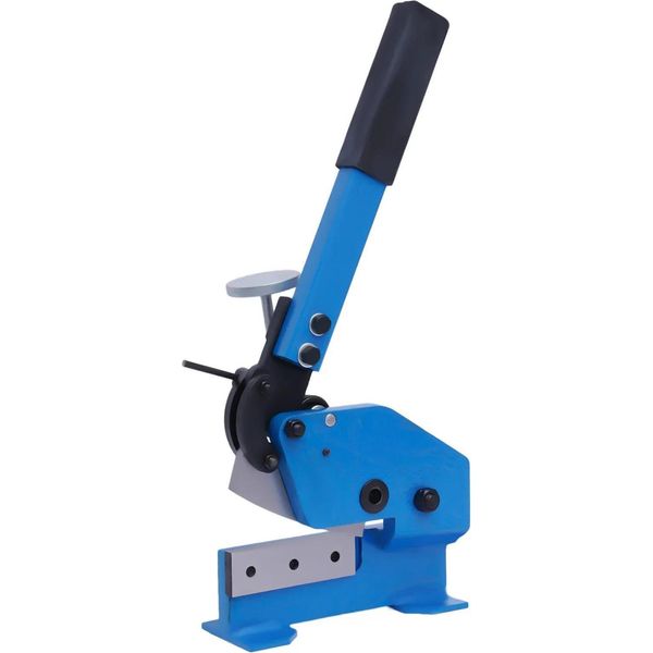 Cesoie A Leva - Cesoie Per Lamiera - Per Lamiera D'acciaio - Lunghezza Di Taglio 125 Mm - Modello Manuale Da Banco - Blu-image