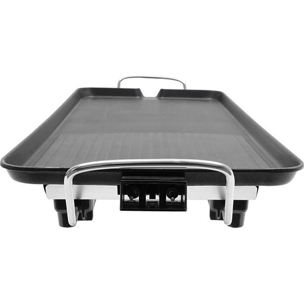 Grill Elettrico - Griglia Da Tavolo - 1500 W - Rivestimento Antiaderente - 5 Impostazioni Di Temperatura - Superficie Della Griglia 68 X 28 Cm - Per Uso Interno Ed Esterno - Nero-image