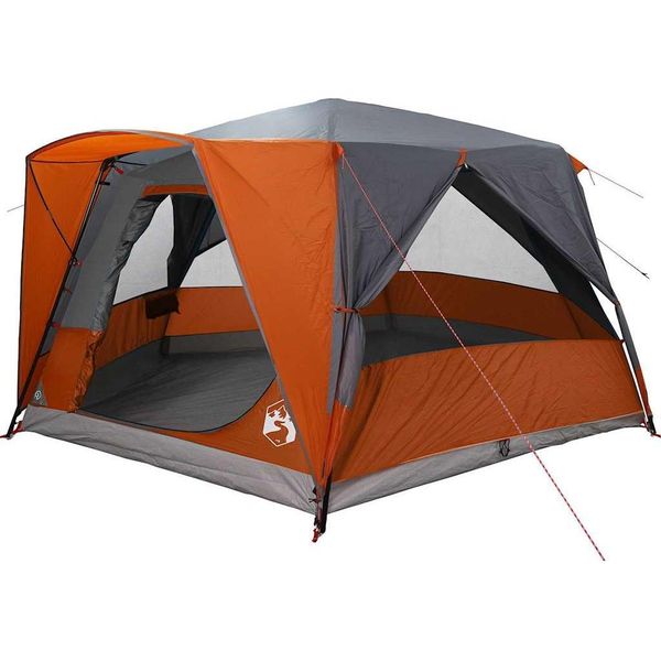 Vidaxl Tenda A Capanna Con Tetto Grigio E Arancione 400 X 350 X 212 Cm-image