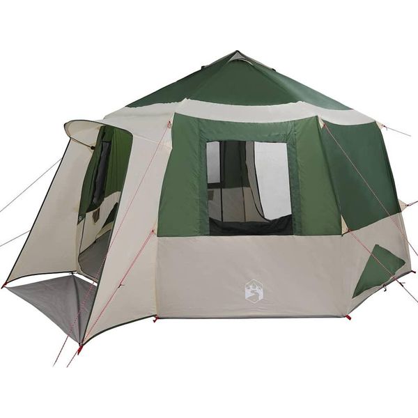 Vidaxl Tenda A Capanna Con Tetto Verde E Bianco 405 X 405 X 273 Cm-image