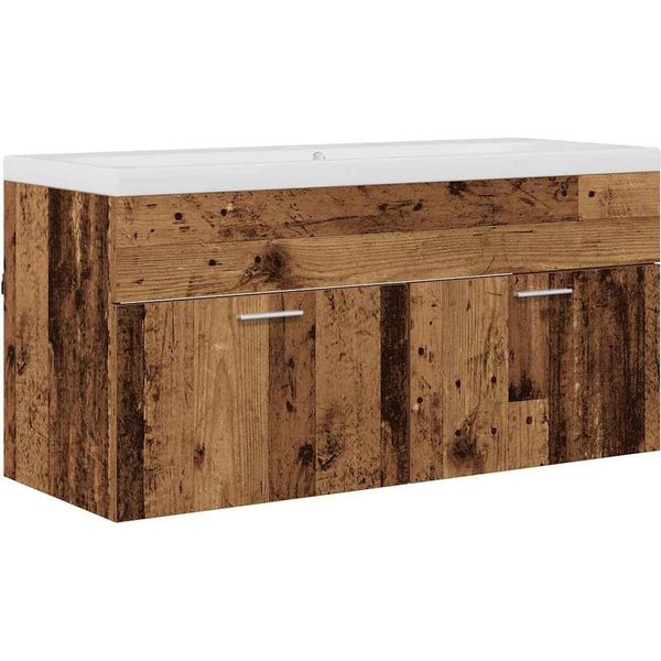 Vidaxl Mobile Da Bagno In Legno Recuperato 100 X 38,5 X 46 Cm Materiale A Base Di Legno-image