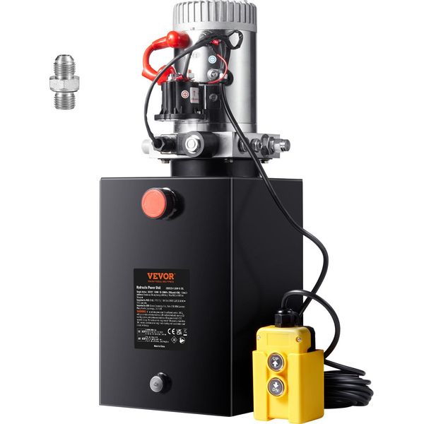 Pompa Idraulica Vevor Centralina Idraulica 12 V Centralina Idraulica 1600 W, Centralina Idraulica A Singolo Effetto, Centralina Idraulica Con Serbatoio Da 5 Gal, Per Ascensori, Carrelli Elevatori Ecc.-image