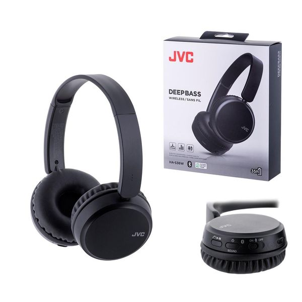 Jvc HA-S36W Cuffie Ad Archetto Senza Fili Per Chiamate/Musica Bluetooth Nero-image
