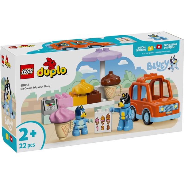 Lego Duplo Bluey: Gita In Gelateria Con Bluey - Giocattolo Educativo Per Bambini - Con Macchinina E 2 Minifigure - Regalo Per Bambine E Bambini Dai 2 Anni In Su - 10458-image