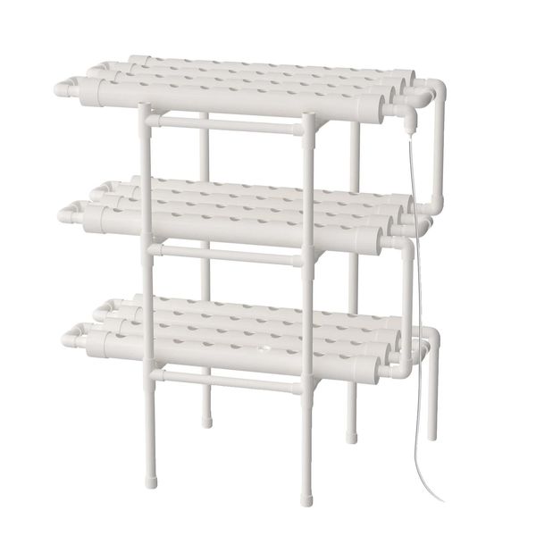 Kit Di Coltivazione Idroponica, 3 Livelli, 108 Posizioni Per Piante, Bianco-image