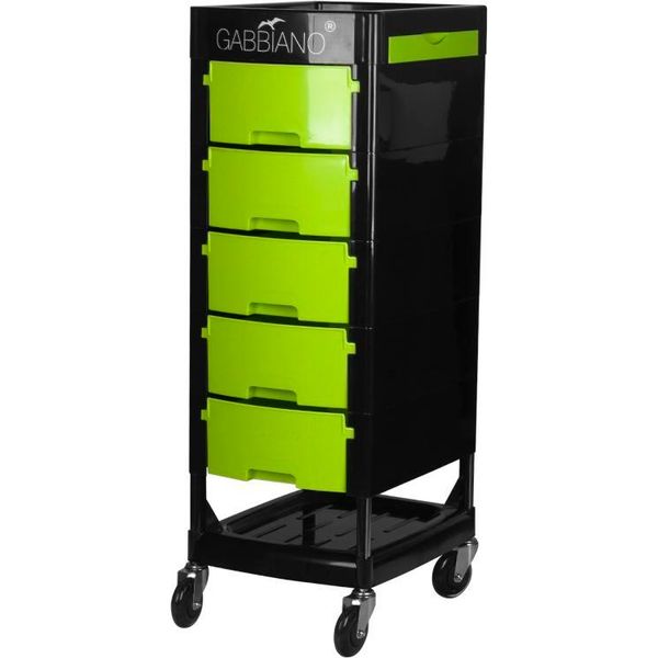 Carrello Per Parrucchieri Gabbiano FT65 Nero/Verde-image