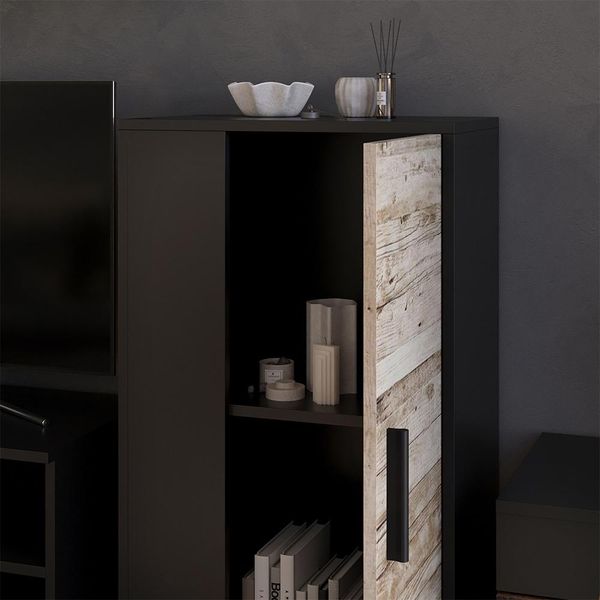 Vicco Cassettiera Berno, 50.1 X 87.3 Cm Con 2 Scomparti, Rovere Nero/Sabbia-image
