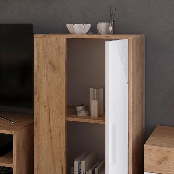 Vicco Cassettiera Berno, 50.1 X 87.3 Cm Con 2 Scomparti, Quercia Dorata/Bianco-image
