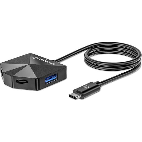 Manhattan 181150 Manhattan 4-Port Usb Hub USB-C Stecker 2Xusb-C 2Xusb-A Port-image