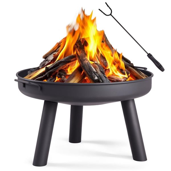 Fch Focolare A Legna Senza Fumo Ø 60 Cm Con Attizzatoio, Cesto Per Il Fuoco E Barilotto Antiscintilla Per Riscaldamento/Grigliate Bbq, Terrazza Giardino-image