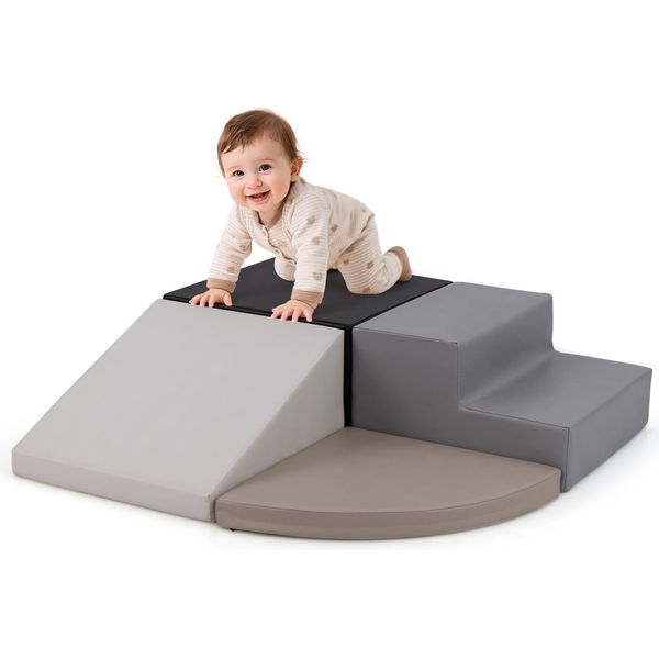 Costway 4 Tlg. Blocchi Da Costruzione In Schiuma, Blocchi Da Costruzione Giganti, Blocchi Da Costruzione Morbidi, Blocchi Da Costruzione Grandi, Blocchi Da Costruzione Per Bambini In Età Prescolare, Neonati E Scolari-image