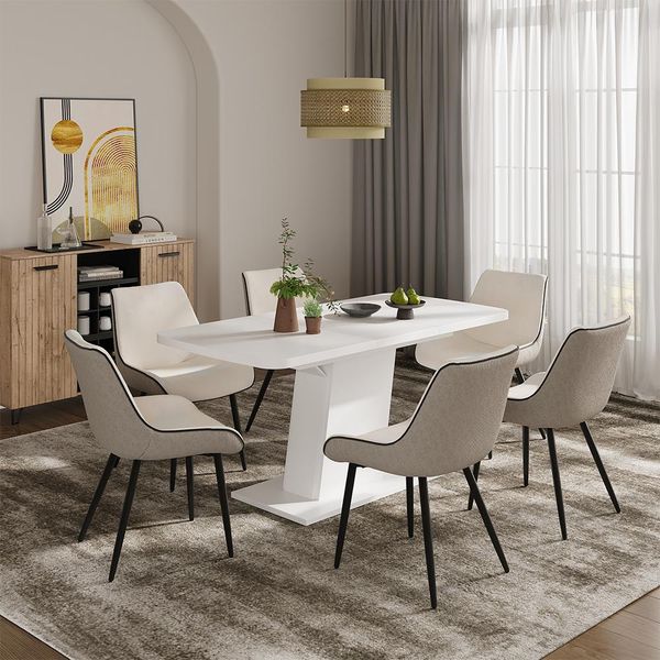 Vicco Tavolo Da Pranzo Estensibile Fenaro, 120/160 X 80 Cm , Bianco-image