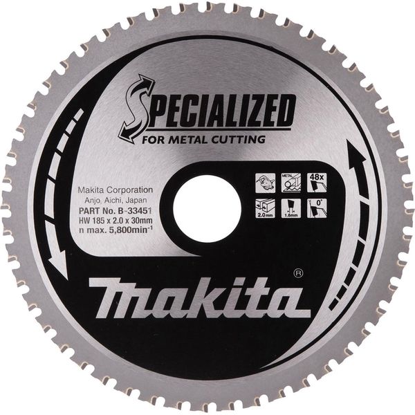 Lama Makita, Specialized Tct T.C.T. - 185 X 30 Mm - 48 Denti - Metallo-image
