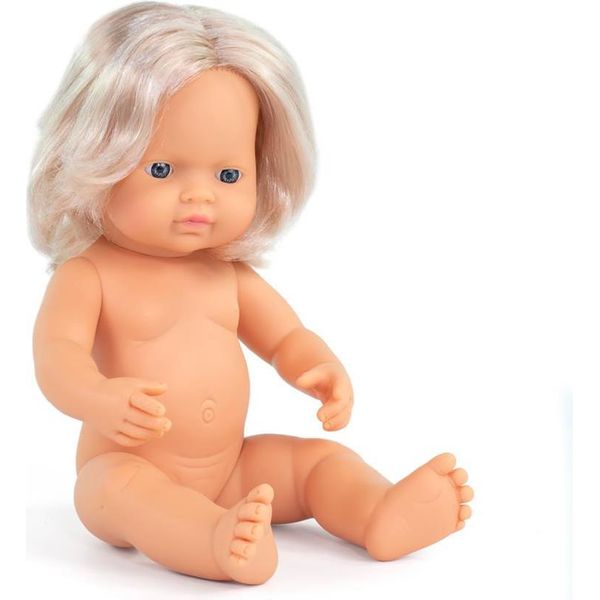 Bambola Miniland Bambina Europea 38 Cm - Bambola Giocattolo Educativo Per Bambini-image