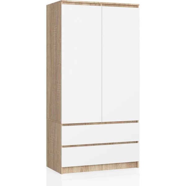 Akord Armadio Rovere Sonoma/Bianco 90X51X180 Cm-image