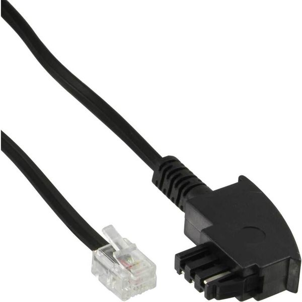 Inline® 18903 Cavo TAE-F, A 6 Pin/4 Fili, Per Importazione, Da Spina TAE-F A Spina RJ11, 3 M-image