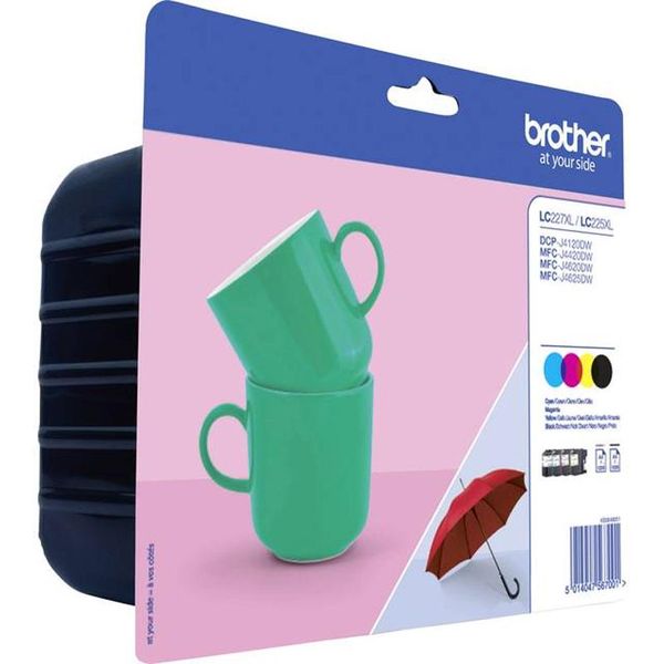Brother LC227XL Value-Pack - Confezione Da 4 - Nero, Giallo, Ciano, Magenta - Originale - Cartuccia D'inchiostro - Per Mfc J4420DW, J462-image