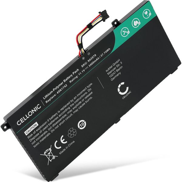 Cellonic Batteria Compatibile Con Lenovo Thinkpad T560, T550, W550, W550S, 45N1741, 45N1742, 45N1743 3400Mah 11.1V-image