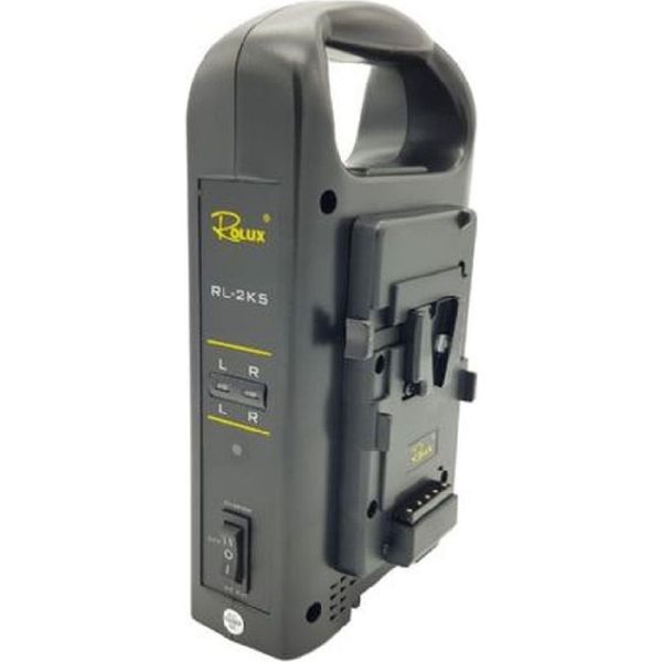 Rolux RL-2KS Caricatore Doppio Per Batterie V-Mount-image