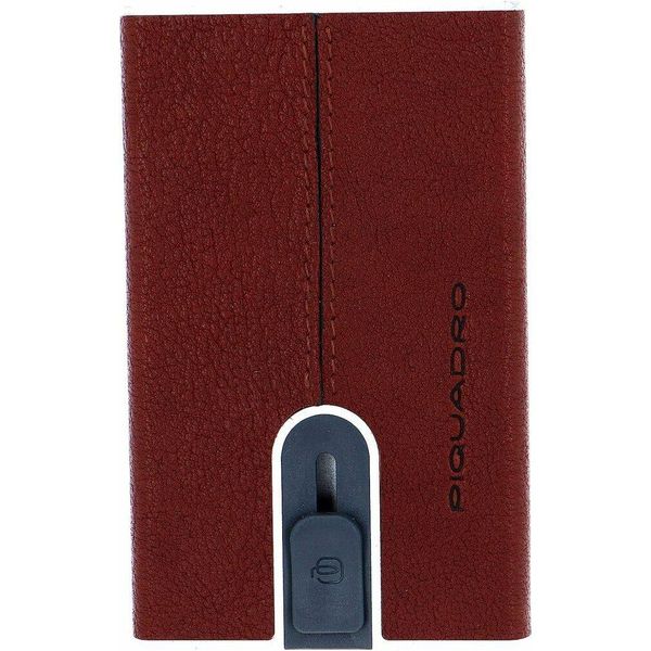 Piquadro Custodia Per Carte Di Credito Quadrata Nera Slider Rfid Cuoio-image