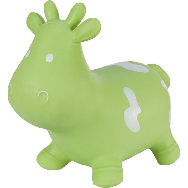 Hoppimals, Mucca Gonfiabile Verde Con Pompa, Giocattolo Gonfiabile In Gomma Di Alta Qualità E Resistente-image