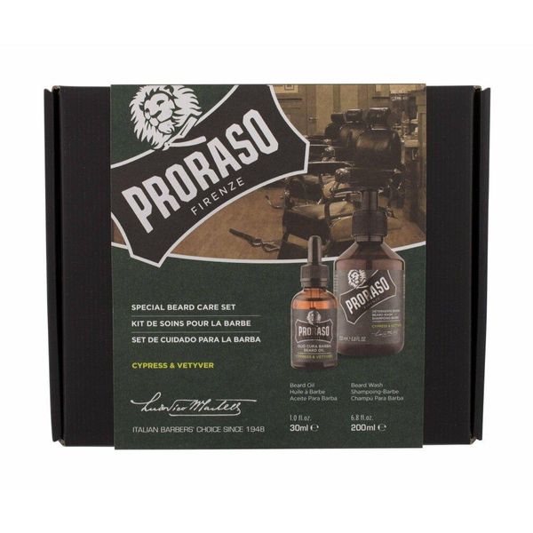 Proraso Kit Duo Per La Cura Della Barba Per Barbe Nuove O Corte Cipresso E Vetyver Con Balsamo E Lavaggio Barba-image